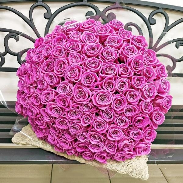 Розовые розы Эквадор 101 шт (50 см) Артикул  161136